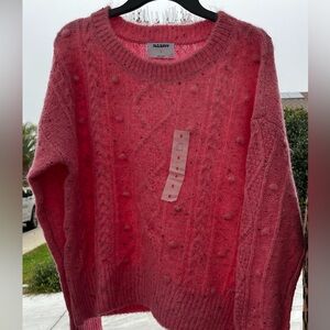 Old Navy Textured Pink Sweater